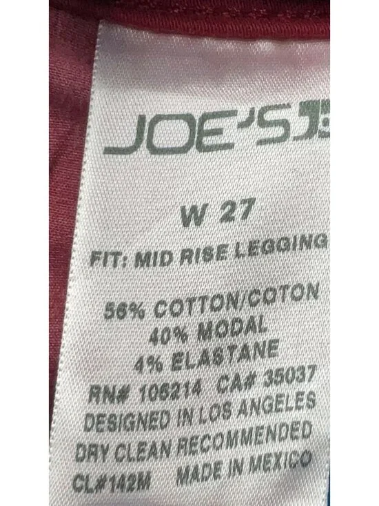 VTG Joes Jeans Burgundy Mid-Rise Skinny Jeggings| Indie Sleaze Tumblr Soft Modal - Picture 16 of 16